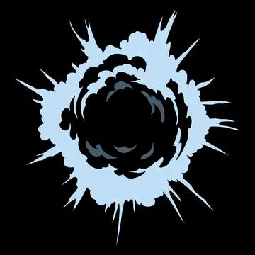 Explosion spark. Cartoon burst effect of vector comic boom and bang. Bomb blasts Illustrazione stock