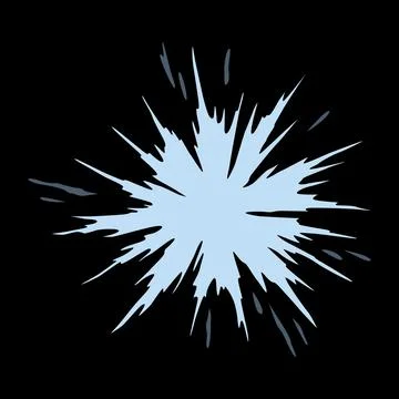 Explosion spark. Cartoon burst effect of vector comic boom and bang. Bomb blasts Illustrazione stock