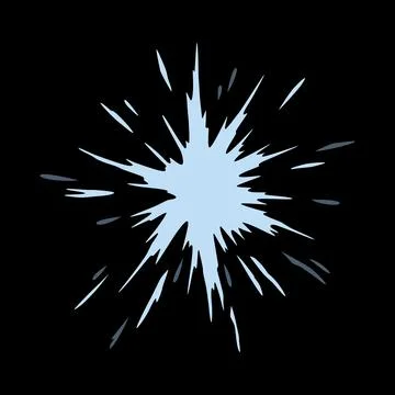 Explosion spark. Cartoon burst effect of vector comic boom and bang. Bomb blasts Stock Illustration