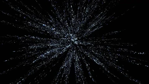 Explosion of Sparkling Particles in Space Stock Footage 201155823