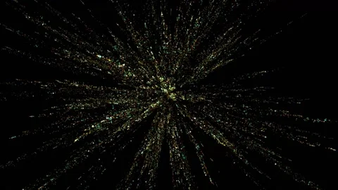 Explosion of Sparkling Particles in Space Stock Footage 201155826