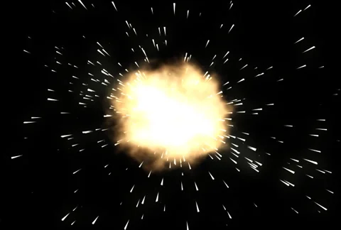 Explosion with Sparks Alpha Channel | Stock Video | Pond5