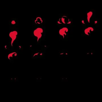 Explosion special effect fx animation frames sprite sheet. Clear explosion Stockillustratie