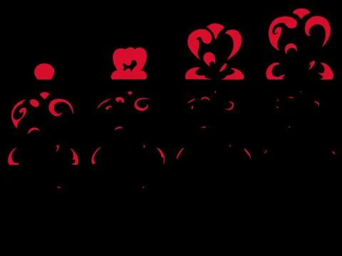 Explosion special effect fx animation frames sprite sheet. Clear explosion Illustrazione stock