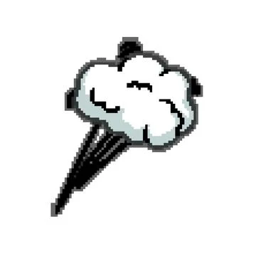 Explosion speed comic pixel art vector illustration Illustrazione stock