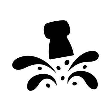 Explosion of splashing sparkling wine  Illustrazione stock