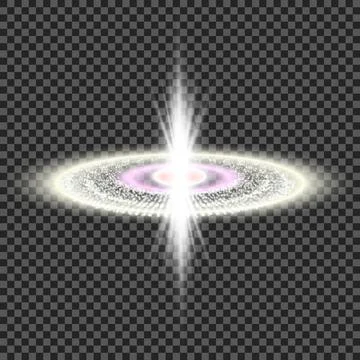 Explosion of a star in space. Bright glow. Flighting debris. Space background Stock Illustration