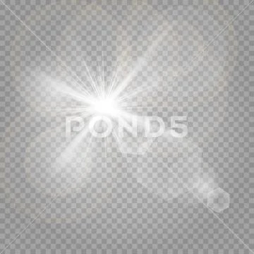 The explosion of the stars, beautiful gentle rays of light. Stock Illustration
