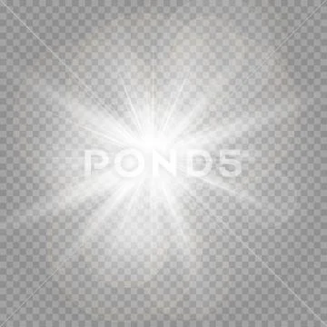 The explosion of the stars, beautiful gentle rays of light. Stock Illustration