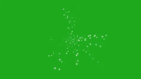 Explosion of stars in the sky on green screen background Stock Footage 288013762