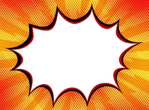 Explosion steam bubble pop art funny funky banner retro comics background. Ve Stock Illustration