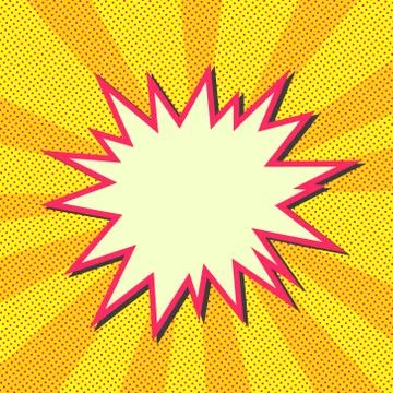 Explosion steam bubble pop-art web header set - funny funky banner comics bac Stock-Illustration