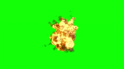 Explosion strike attack war green screen backgrounds element 3d rendering Stock Footage 328575312