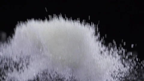 A explosion of sugar. Slow motion Stock Footage 129063041