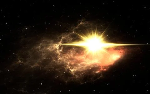 Explosion of supergiant star, supernova Stock Illustration