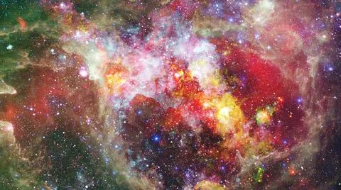 The explosion supernova. Bright Nebula. Elements of this image furnished b... Stock Photos