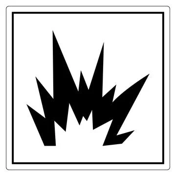 Explosion Symbol on Simple Background Illustration