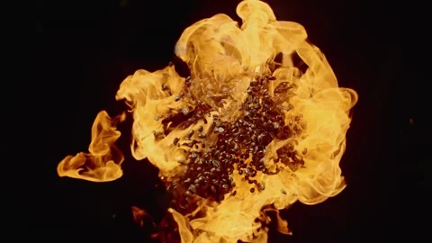 An Explosion Throws Coffee Beans Everywhere Stock Footage 254998807