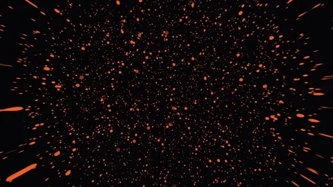 Explosion of tiny glowing particles in cinematic motion against dark backgr.. Video stock 341663423