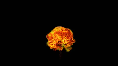 Explosion with transparency, High quality and realistic explosion with alpha Stock Footage 40146485