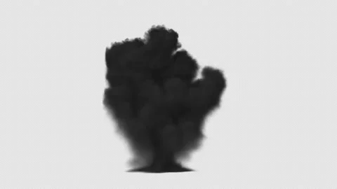Explosion with transparent background Video stock 208458882