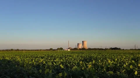 Explosion of the two cooling towers of a nuclear power plant Stock-Footage 288027550