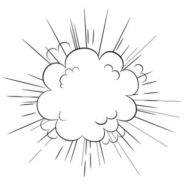 Explosion vector cloud Illustrazione stock