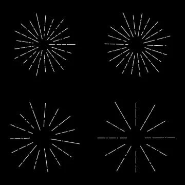 Explosion vector illustration. Star burst or sun rays abstract backdrop. Line 스톡 일러스트