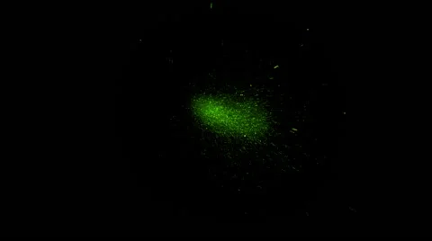 Explosion Of Vibrant Green Particles - 24 Stockbeeldmateriaal 67628270