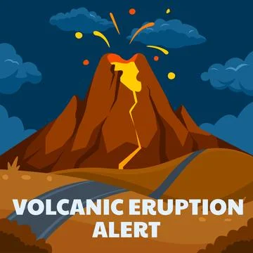 Explosion Of Volcano Eruption Stock Illustration