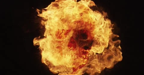 Explosion war death cemetery flames Stock Footage 254869962