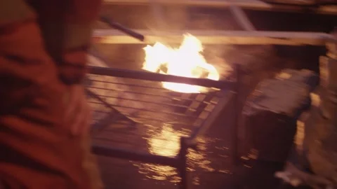 Explosion War Zone Rescue 01 Stock Footage 145786213