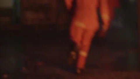 Explosion War Zone Rescue 02 Stock Footage 145785969