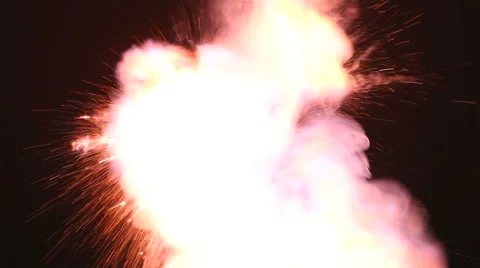 Explosions on a black background Stock Footage 67656859