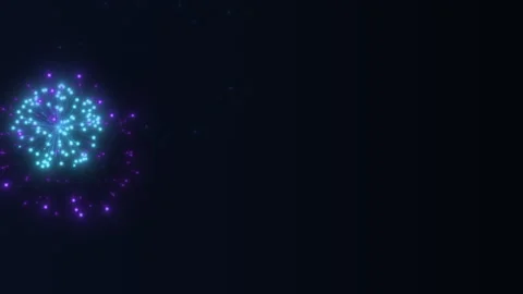 Explosions of colored festive fireworks in the dark sky Stock Footage 284895285