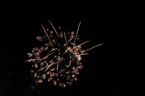 Explosions on the festive night Stock Photos