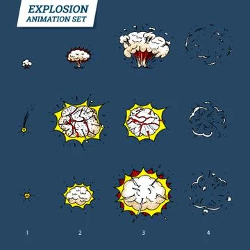 Cartoon Explosion Illustrations ~ Vectors