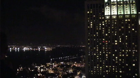 Explosions Over the Harbor Stock Footage 481963