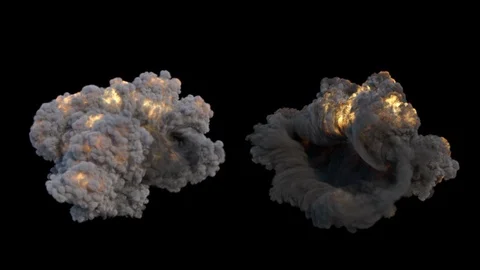 Explosions pack. Front camera 1. Alpha included. Stock Footage 99853287