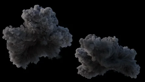 Explosions pack. Middle bottom camera v3. Alpha included. Stock Footage 105394932