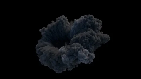 Explosions pack. Middle top camera v2. Alpha included. Stock Footage 105277342