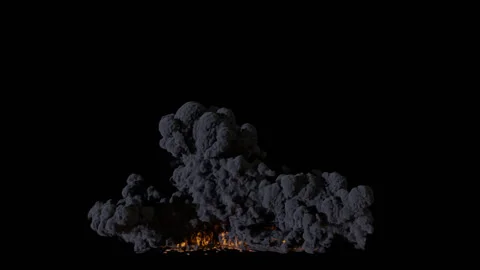 Explosions RBG+A Stock Footage 135137088