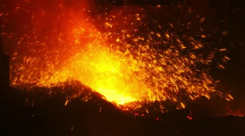 Explosions spark metal Video stock 55508913