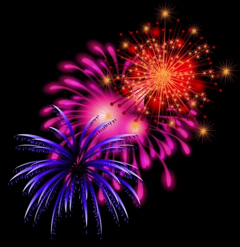 Explosive Beauty: A Fireworks Display 库存影片 225881555