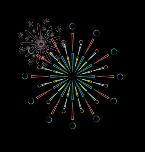 Explosive Beauty: A Fireworks Display 库存影片 225881573
