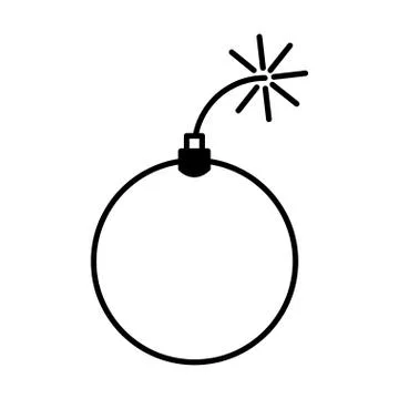 Explosive bomb comic icon Stock Illustration