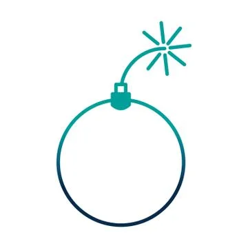 Explosive bomb comic icon Illustrazione stock