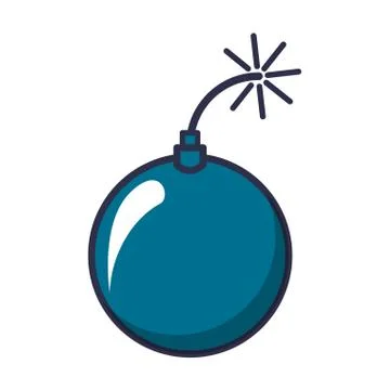Explosive bomb comic icon Illustrazione stock