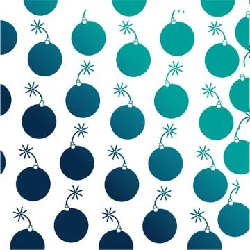Explosive bomb comic pattern background Stock Illustration