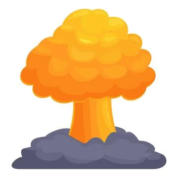 Explosive bomb icon cartoon vector. Atomic flame rocket Stock Illustration